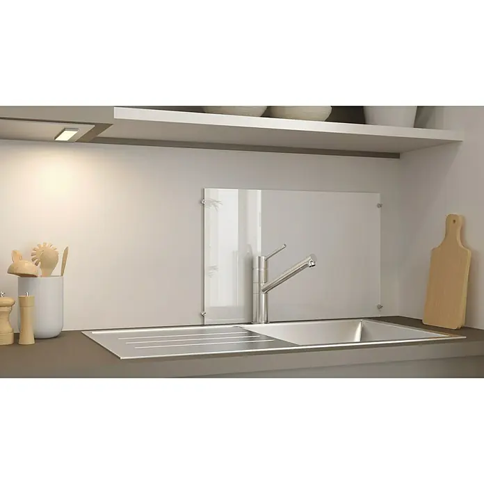 CUCINE Küchenrückwand - Clear, 60 x 40 cm, Stärke: 6 mm, Einscheibensicherheitsglas (ESG) - Vorderansicht