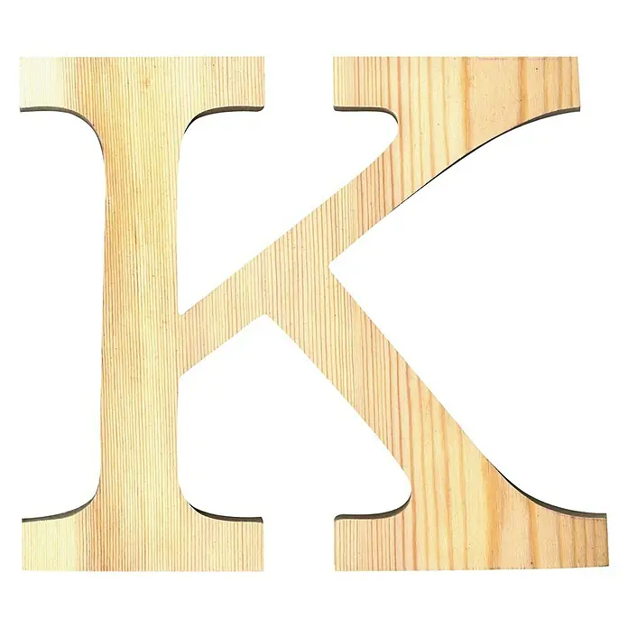 Artemio Letra de madera - Motivo: K, L x An x Al: 19 x 1 x 19 cm, Madera