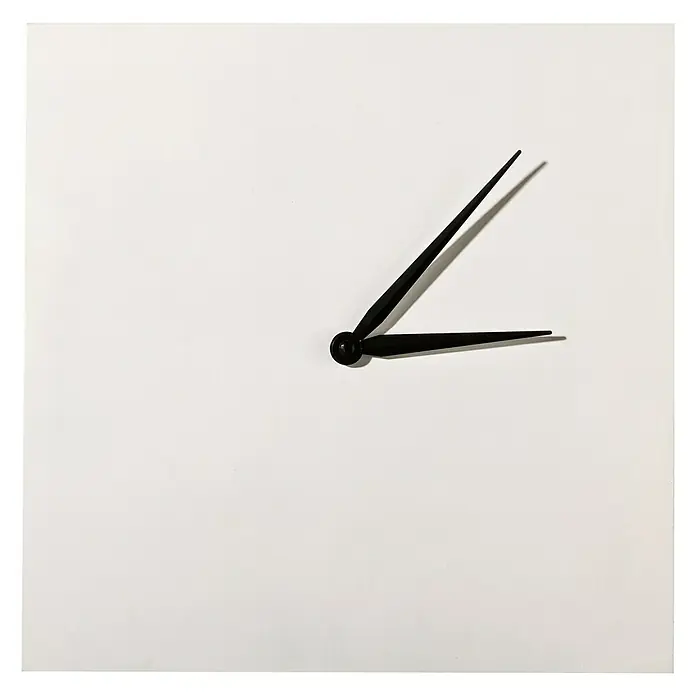 Artemio Reloj de pared cuadrado - Madera, Diámetro: 30 cm