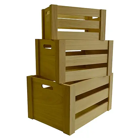 Artemio  Set cajas de madera Rayas