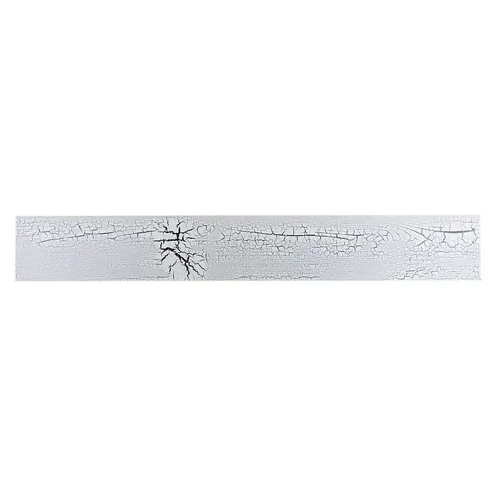 Houten paneel Woodland - Grenen, 90 x 12,8 cm, Crack White, Zelfklevend - Top-down weergave