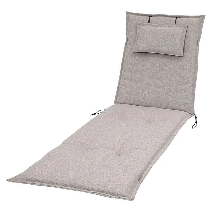 Sunfun Exclusive-Line Liegenauflage - Hellgrau, 100 % Polyester, Länge: 190 cm