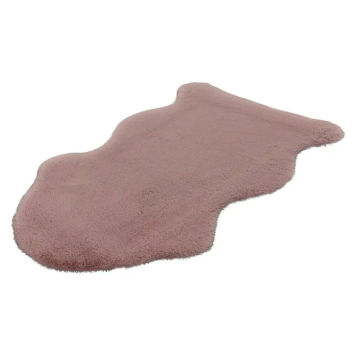 Deko-Kunstfell Cosy - Puderrosa, 90 x 60 cm, 100 % Polyester - Linke Seitenansicht