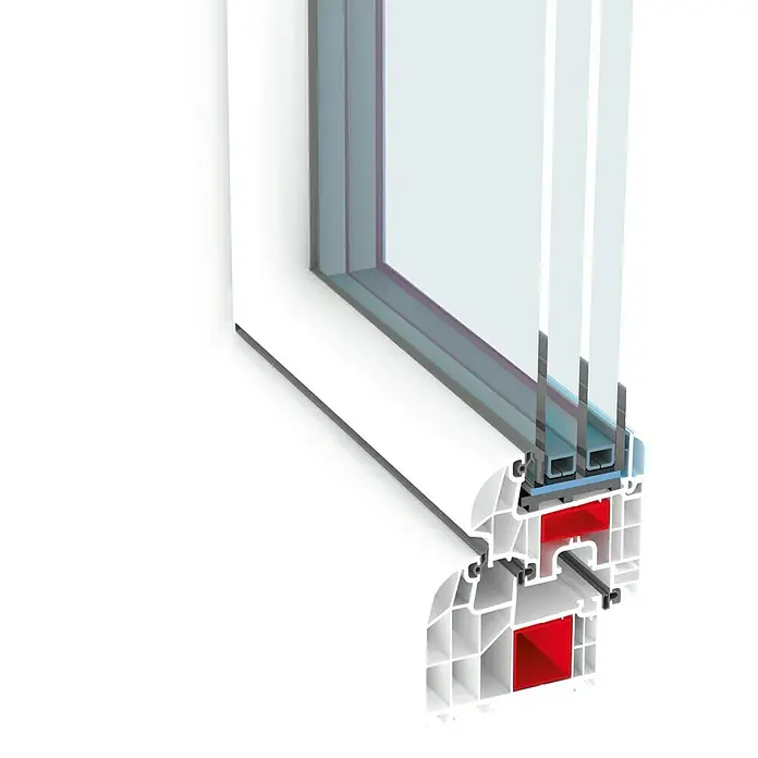 Solid Elements Kunststofffenster Q81 Excellence - B x H: 60 x 60 cm, DIN Anschlag: Links, Weiß