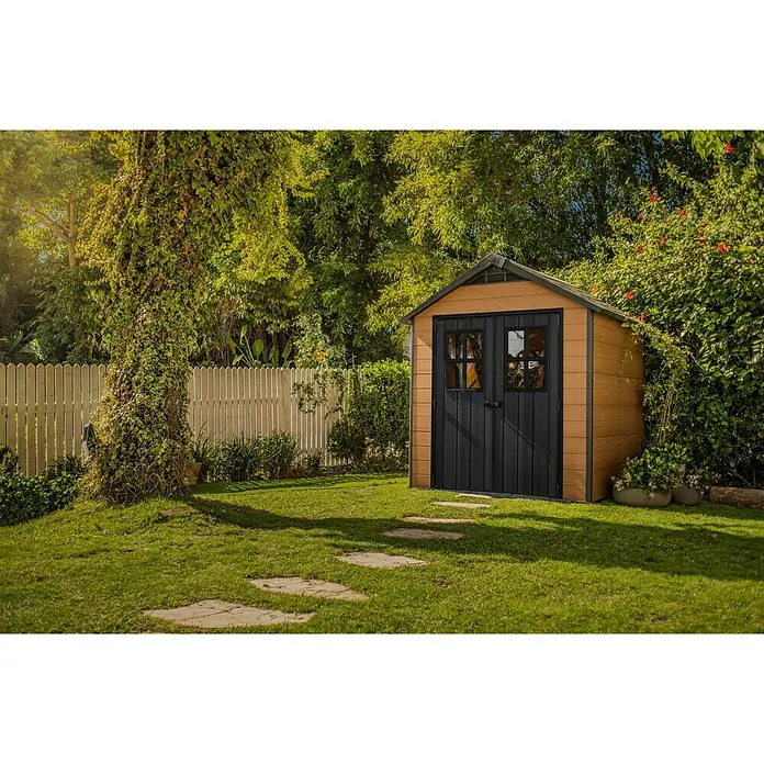 Keter Caseta para jardín Newton 757 - 228 cm, 223,5 cm, Plástico - Foto ambiente