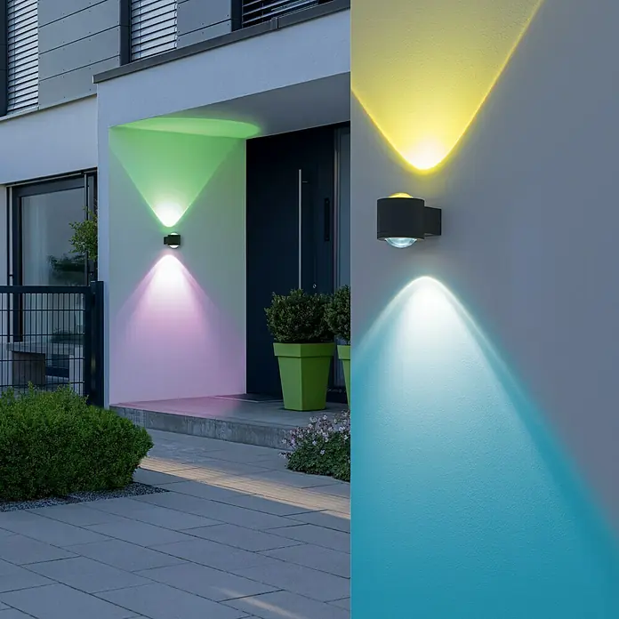 Starlux LED-Außenwandleuchte Fano - 10 W, 12 x 9 x 10,5 cm, Anthrazit, IP54