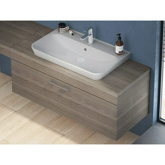 Camargue Loft Waschtischunterschrank - 120 x 50 x 36 cm, Eiche Cordoba, Matt - Stimmungsaufnahme