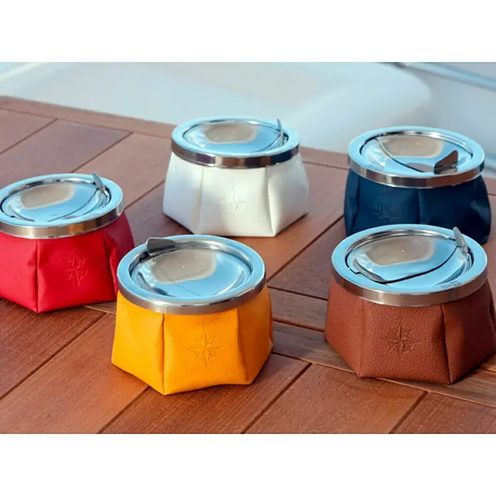 Marine Business Cenicero Windproof - Diámetro: 11,5 cm, Acero inoxidable, Blanco