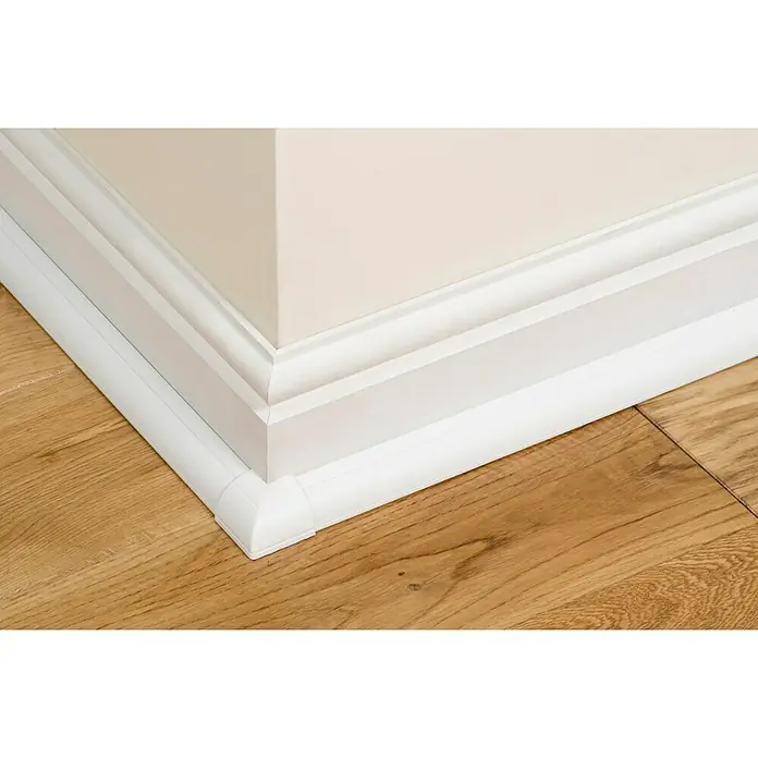 D-Line Kabelkanal Viertelrund - 2 m, 22 x 22 mm, Weiß - Anwendungsbeispiel