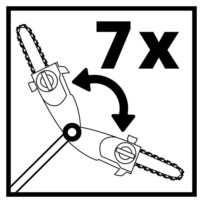Einhell Power X-Change Hochentaster-Aufsatz GE-HH 18/45 Li T-Solo - Passend für: Einhell Akku-Multifunktionswekzeug GE-HH 18/45 Li T - Detailaufnahme