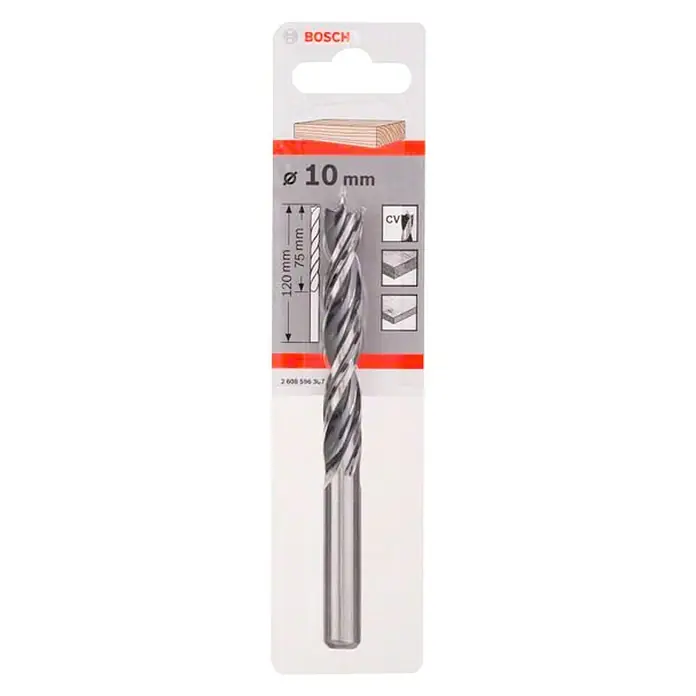 Bosch Professional Broca para madera en espiral - Diámetro: 10 mm, Largo: 120 mm