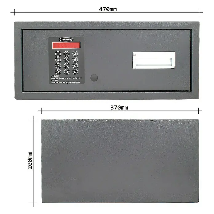 Rottner Möbeleinsatztresor Motion - L x B x H: 37 x 47 x 20 cm, Elektronisches Zahlenschloss