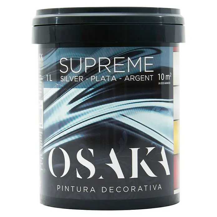 Osaka Pintura de color Supreme Colours - Plateado, 1 l