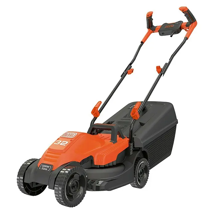 Black+Decker Cortacésped eléctrico BEMW451BH-QS - 1.200 W, Ancho de corte: 32 cm