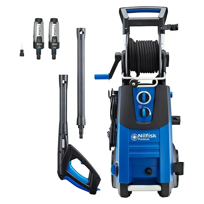 Nilfisk Hidrolimpiadora de alta presión Premium 180 - Presión máx.: 180 bar, Capacidad de bombeo: 540 - 610 l/h - Vista frontal