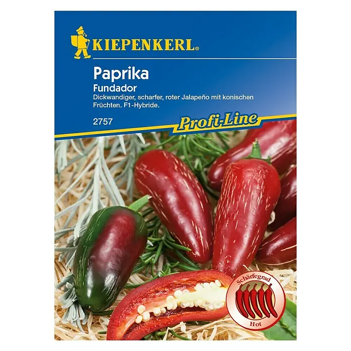 Kiepenkerl Profi-Line Gemüsesamen Jalapeño Fundador - Capsicum annuum, Erntezeit: August