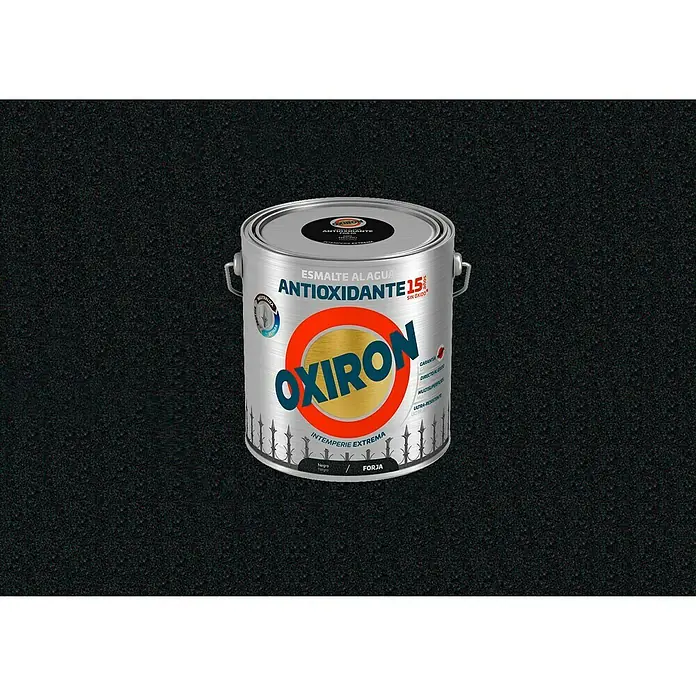 Oxiron Esmalte para metal - Negro, 2,5 l, Efecto forja