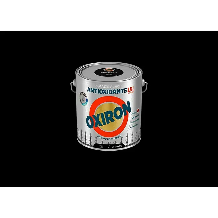 Oxiron Esmalte para metal - Negro, 2,5 l, Protege la superficie
