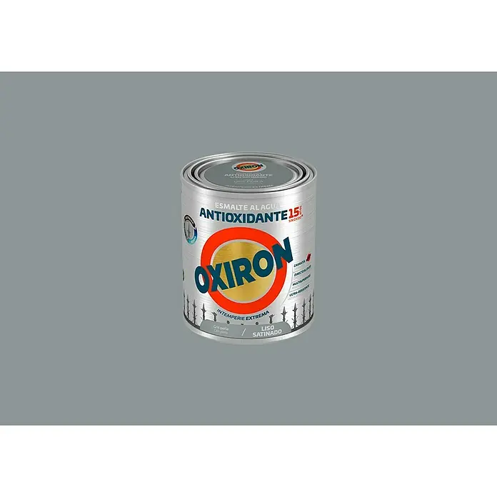 Oxiron Esmalte para metal - Gris perla, 750 ml, Satinado, Base al agua