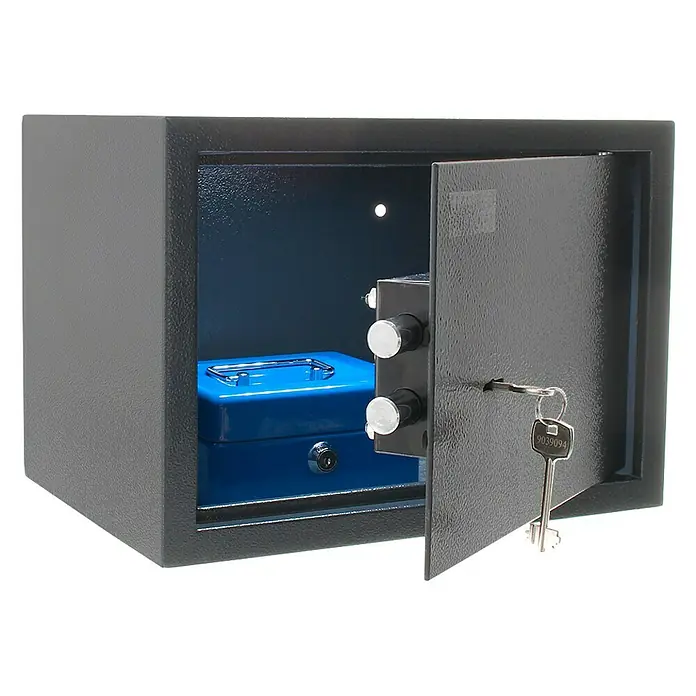 Rottner Möbeltresor Homestar - Doppelbart-Hochsicherheitsschloss, L x B x H: 25 x 35 x 25 cm, Anthrazit
