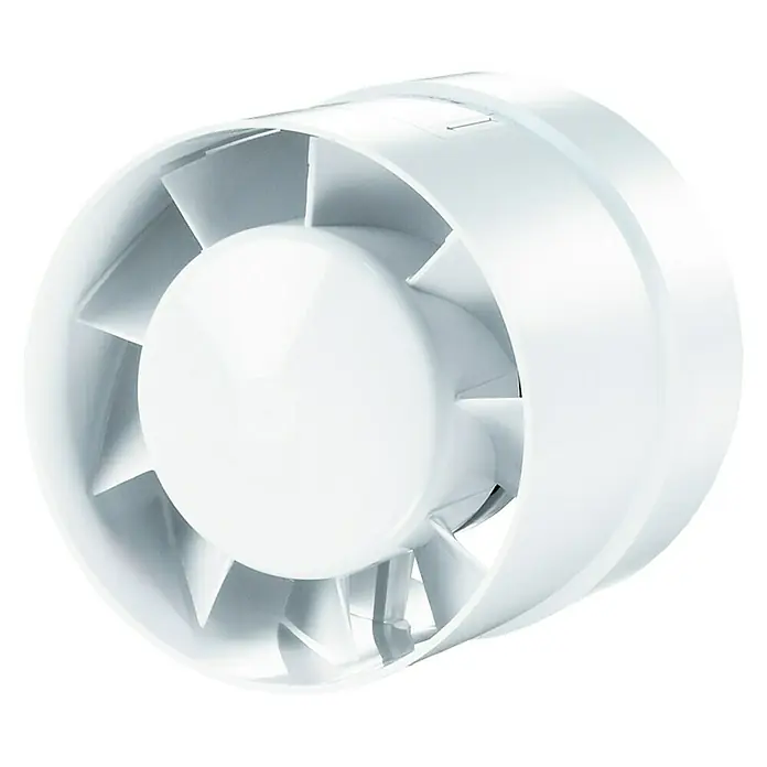 Extractor tubular de baño 100 VKO In-Line - 100 mm, Potencia de aire máx.: 105 m³/h
