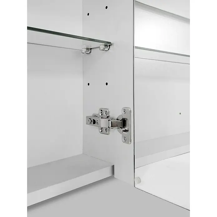 DSK LED-Spiegelschrank Aluminio Sun - B x H: 80 x 70 cm, Mit Beleuchtung, Aluminium - Detailaufnahme