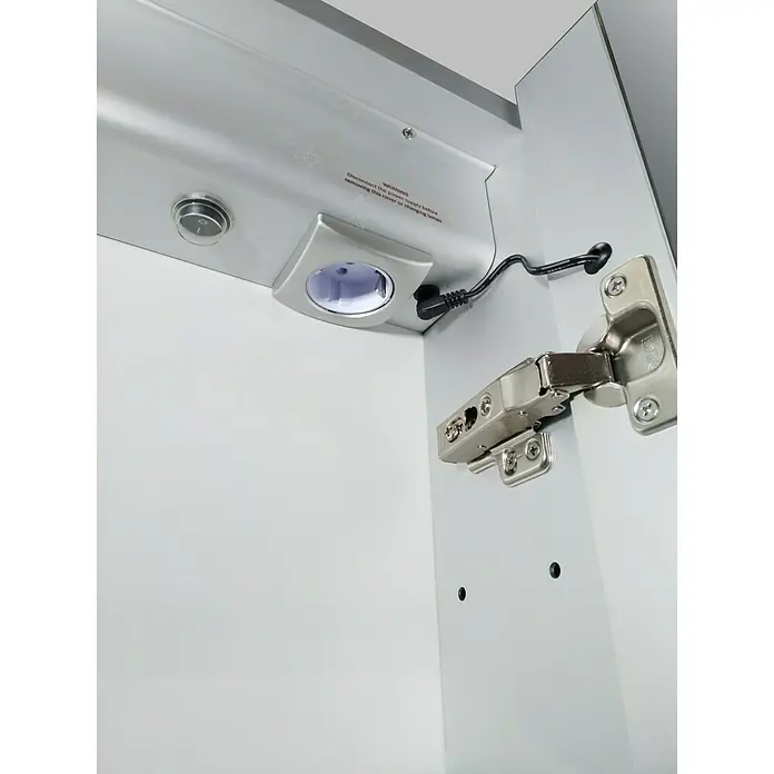DSK LED-Spiegelschrank Aluminio Sun - B x H: 100 x 70 cm, Mit Beleuchtung, Aluminium - Detailaufnahme