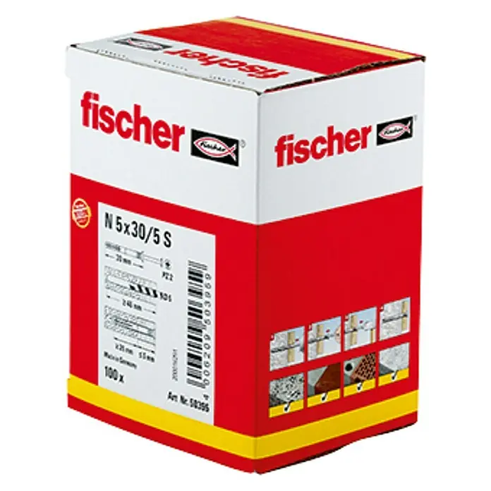 Fischer Taco con tornillo Hammerfix N-S - Ø x L: 5 x 30 mm, 100 uds.