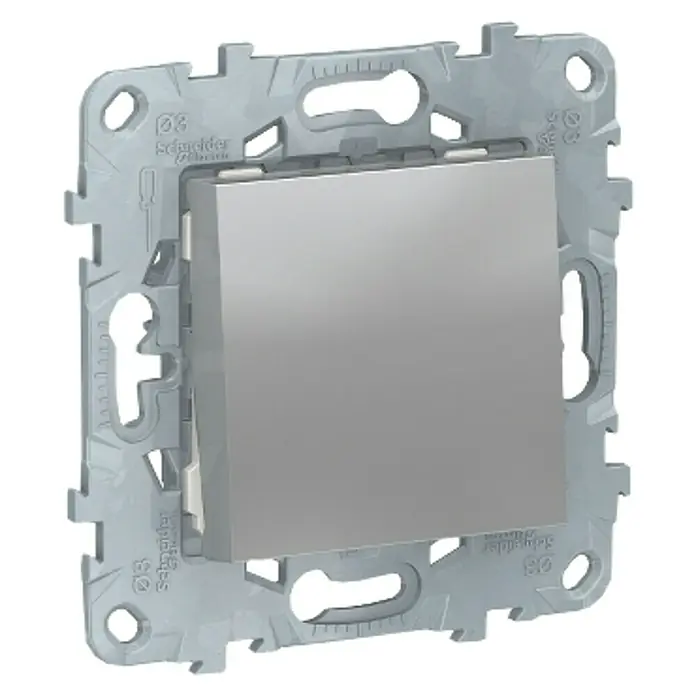 Schneider Electric New Unica Conmutador - Aluminio, Montaje en la pared