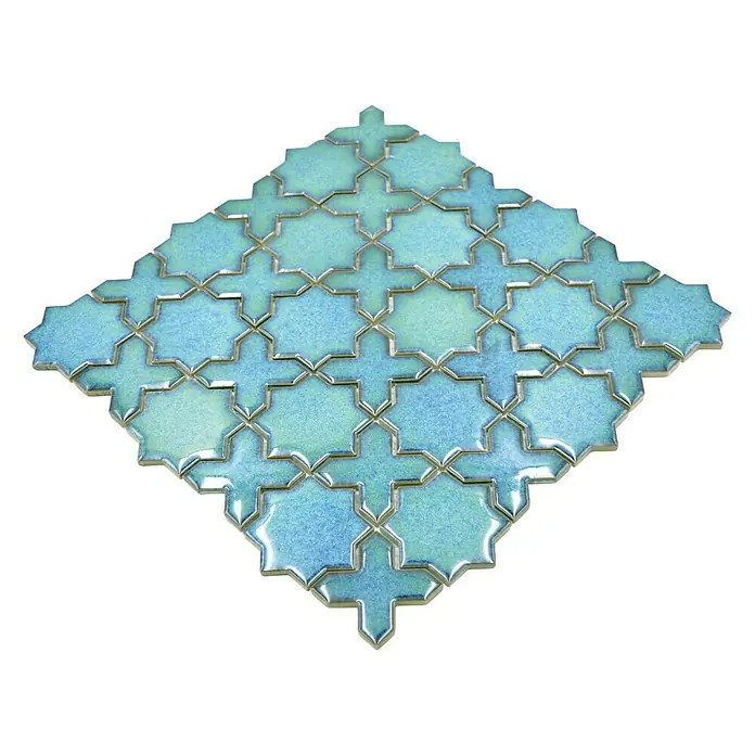 Mozaïektegel starmix CG SXS 10 - 29,6 x 29,6 cm, Groen, Glanzend - Top-down weergave