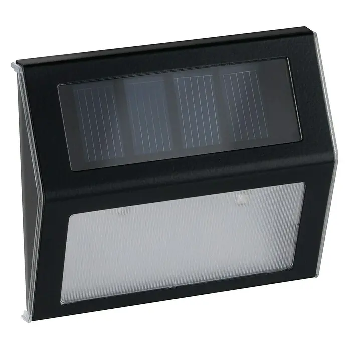 Paulmann Solarna vanjska zidna LED svjetiljka Dayton - 0,05 W, Crne boje, Š x V: 10 x 8 cm - Pogled sprijeda