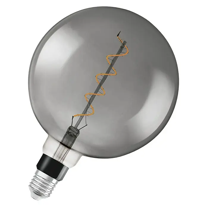 Osram Vintage 1906 LED-Leuchtmittel Big Globe - E27, 4 W, G200, Klar/Schwarz, Dimmbar - Vorderansicht