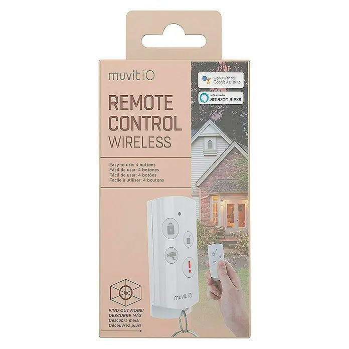 Muvit iO Control remoto para sistema de alarma - Blanco, L x An x Al: 14 x 30 x 60 mm