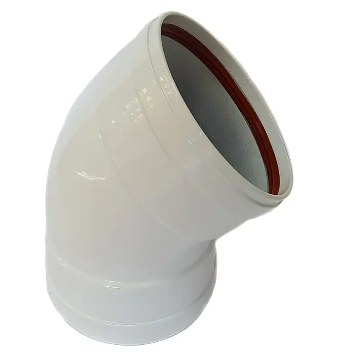 Codo para tubos H/H Alu-Vac 45° - Diámetro: 110 mm, Ángulo: 45 °