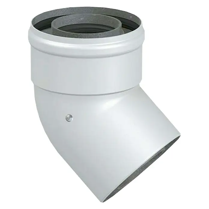Codo coaxial estanco M/H 45º - Diámetro: 60.100 mm