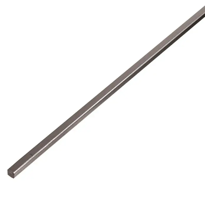 Kantoflex Barra maciza cuadrada - 1.000 x 10 x 10 mm, Acero, Acero gris, Sinuoso