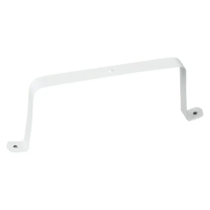 Abrazadera rectangular Tubpla - 150 mm, Blanco, Metal