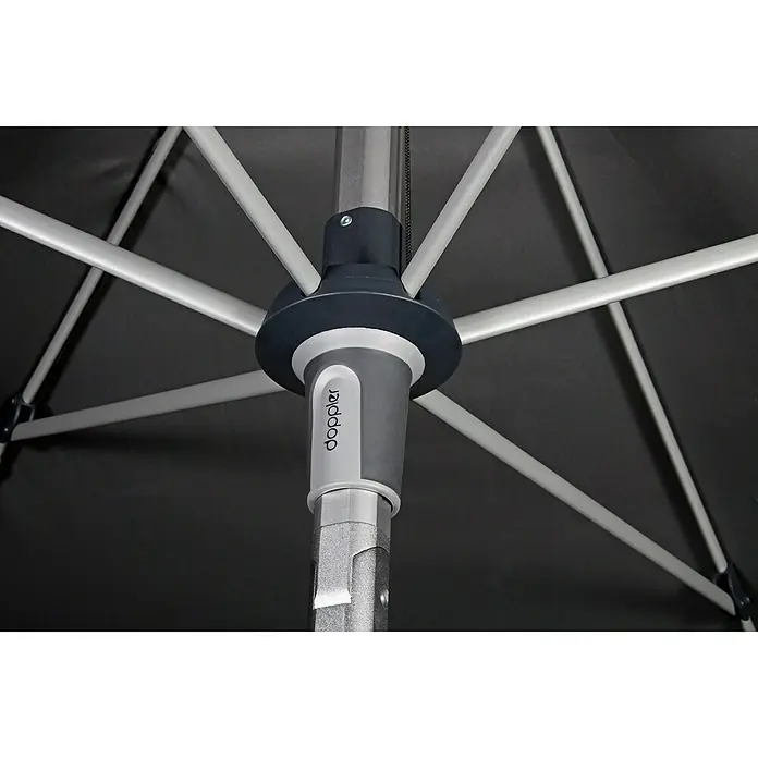 Doppler Expert Kurbelschirm Auto Tilt - Anthrazit, Durchmesser: 280 cm - Detailaufnahme
