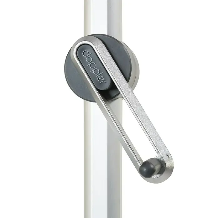 Doppler Expert Kurbelschirm Auto Tilt - Hellgrau, Durchmesser: 280 cm - Detailaufnahme