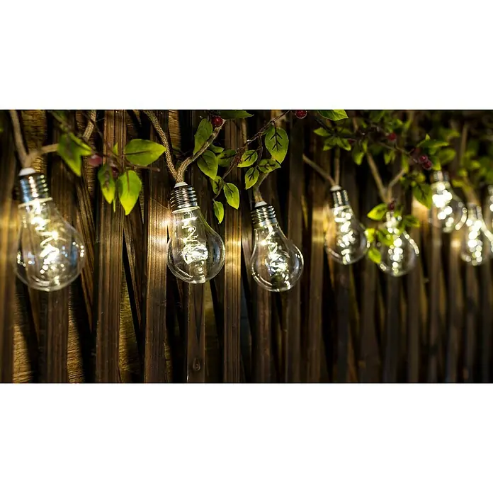 Starlux LED-Lichterkette Bulb - 10-flammig, Batteriebetrieben, 3 m, Warmweiß