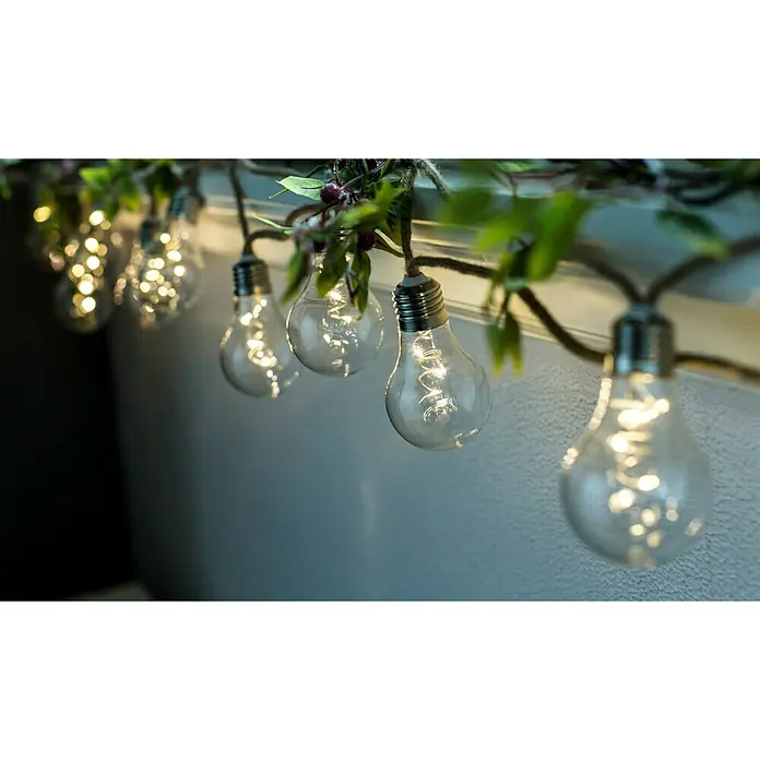 Starlux LED-Lichterkette Bulb - 10-flammig, Batteriebetrieben, 3 m, Warmweiß