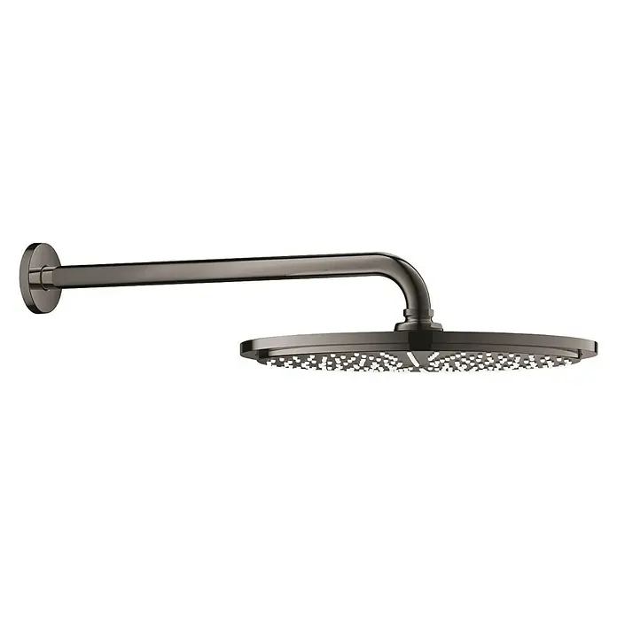 Grohe Kopfbrausen-Set Rainshower Cosmopolitan 310 - Durchmesser: 31 cm, 9,5 l/min bei 3 bar, Wandmontage, Hard Graphite - Vorderansicht