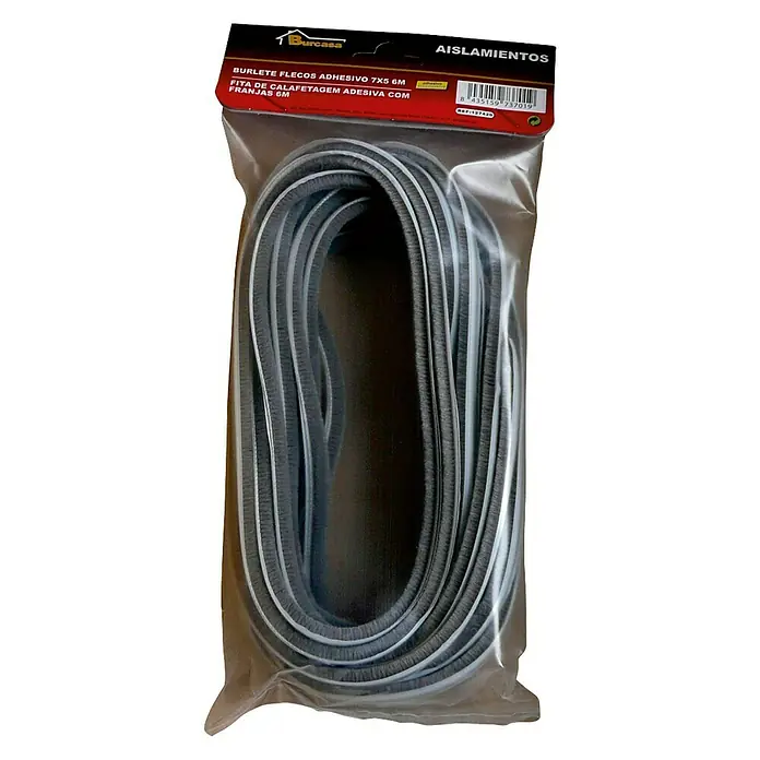 Burlete para ventanas Flecos - Blanco, Largo: 6 m, Ventana