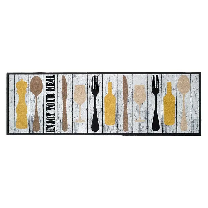 Alfombra de cocina Cuisine - Multicolor, 150 x 50 cm, Poliamida y vinilo
