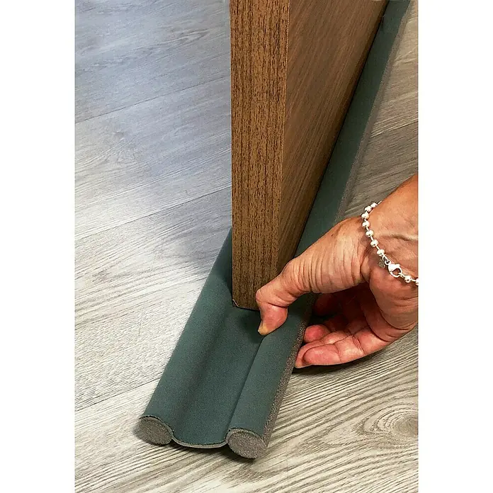 Burlete bajo puerta Rodillo - Gris, Largo: 95 cm, Suelos lisos