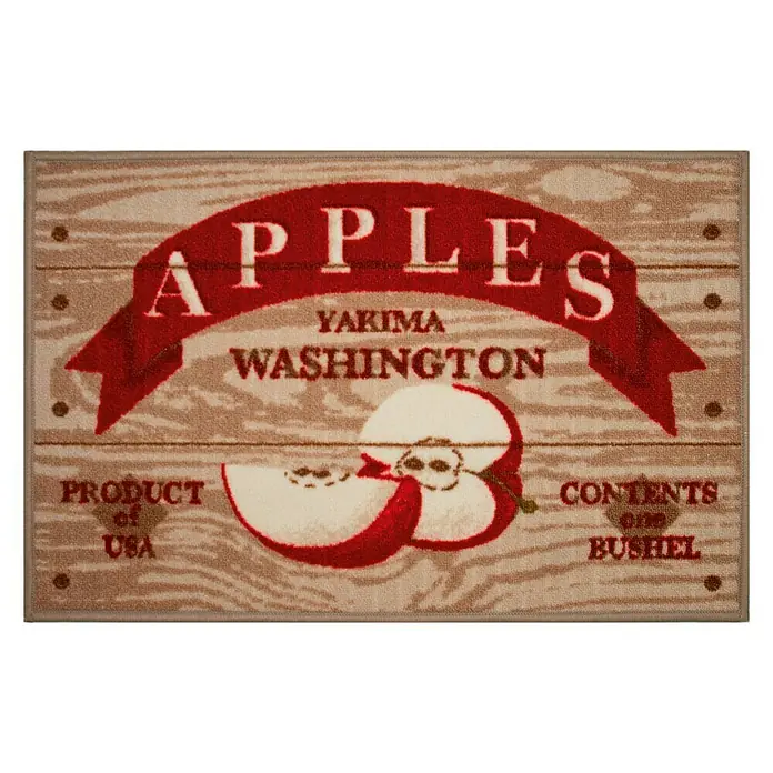 Alfombra de cocina Apples - Multicolor, 80 x 50 cm, Poliamida y látex