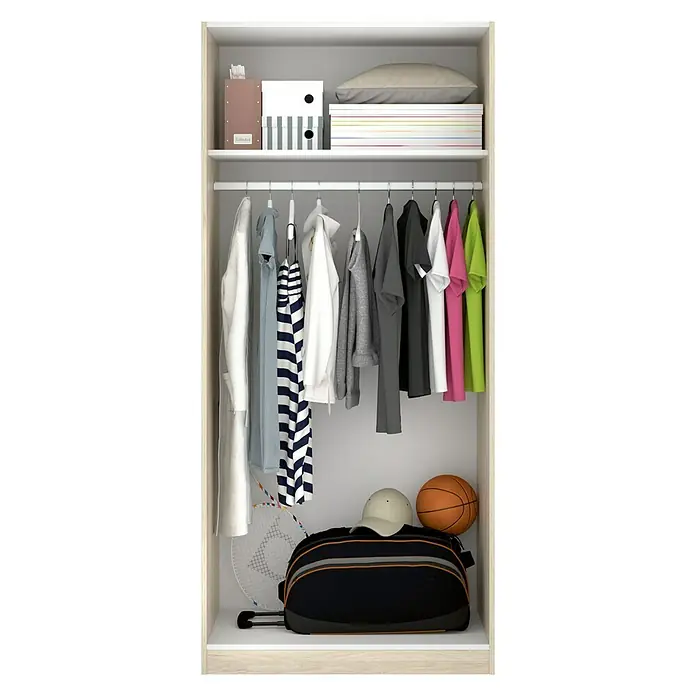 Armario para ropa Essen - L x An x Al: 52 x 81 x 184 cm, Natural