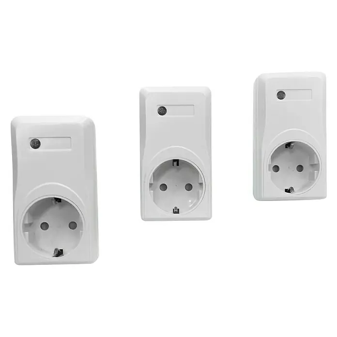 Voltomat Funksteckdosen-Set 3+1 - Weiß, 1.000 W - Vorderansicht
