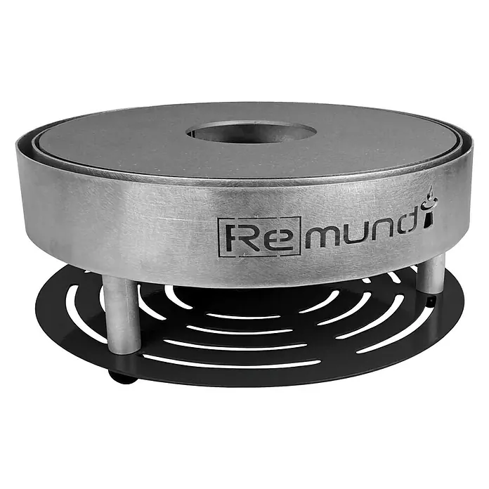 Remundi Holzkohlegrill Pirus - Hauptgrillfläche: Ø 35,5 cm - Linke Seitenansicht