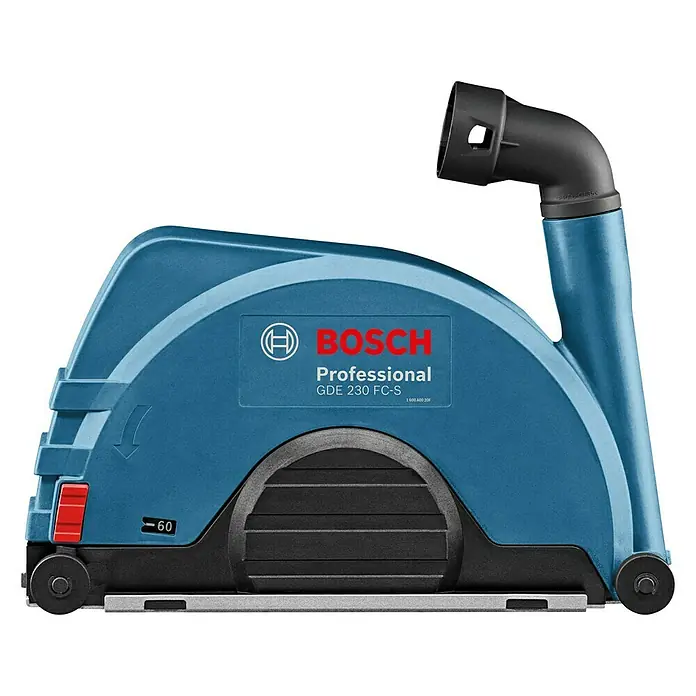 Bosch Professional Dispositivo de aspiración GDE 230 FC-S - Específico para: Amoladora angular Bosch serie GWS con Ø 230 mm - Vista de perfil izquierdo